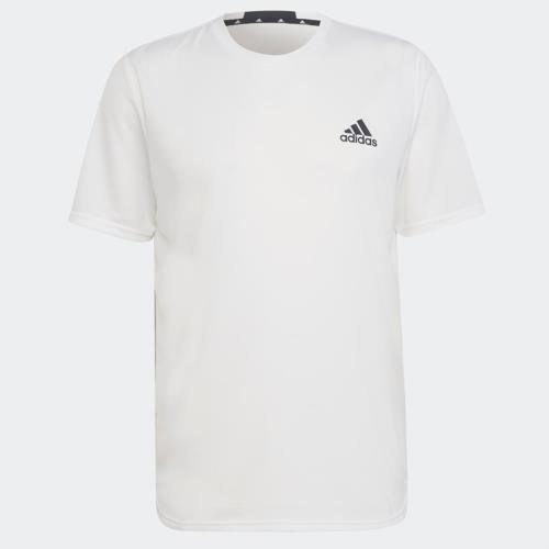 【現貨】Adidas AEROREADY 男裝 短袖 T恤 訓練 吸濕排汗 下擺加長 側開岔 白【運動世界】HF7215