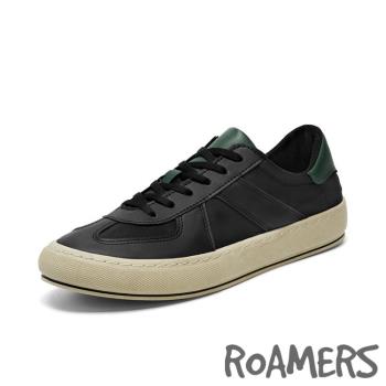 【ROAMERS】板鞋 休閒板鞋/經典潮流撞色拼接時尚休閒板鞋-男鞋 黑