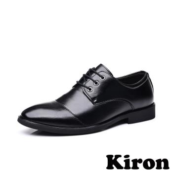 【KIRON】皮鞋 繫帶皮鞋/經典紳士百搭繫帶皮鞋-男鞋 黑