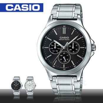 【CASIO 卡西歐】型男必備_不鏽鋼錶帶_防水_礦物玻璃_男錶(MTP-V300D-1A)