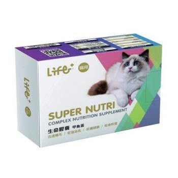 (下標數量2+贈全家50元禮卷X1)虎揚科技Life+ SUPER NUTRI生命膠囊甲魚蛋 (貓用) 60粒