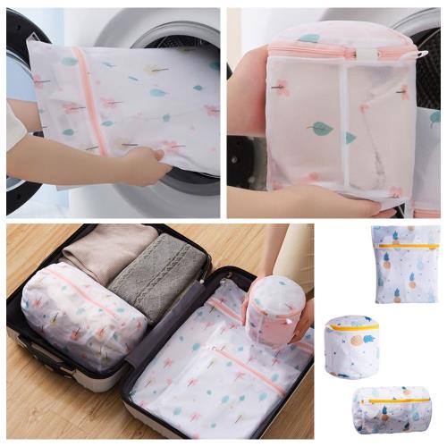 自然印花防纏繞洗衣袋六件套(送洗衣機槽清潔錠一盒)