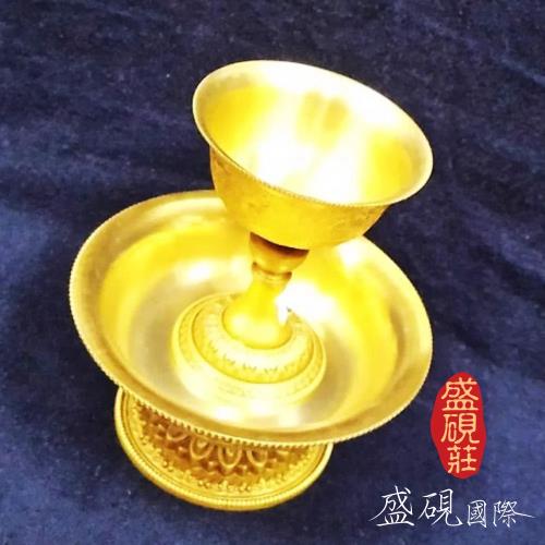 【盛硯莊佛教文物】小號手工護法杯(1組2件)
