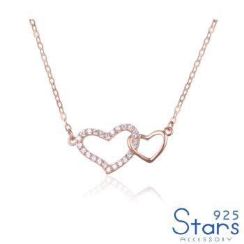 【925 STARS】純銀925微鑲美鑽縷空愛心造型項鍊 純銀項鍊 造型項鍊 美鑽項鍊 情人節禮物
