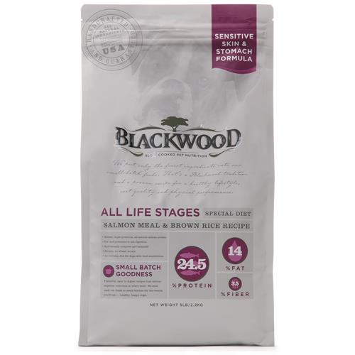 美國BLACKWOOD柏萊富-天然寵糧功能性全齡腸胃保健配方(鮭魚+糙米) 30LB(13.6KG)