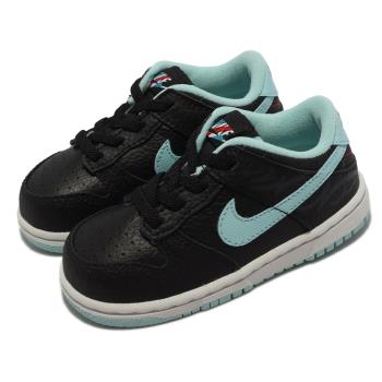 Nike 休閒鞋 Dunk Low SE TDV 童鞋 小童 黑 天藍 理髮店 學步鞋 DH9760-001 [ACS 跨運動]