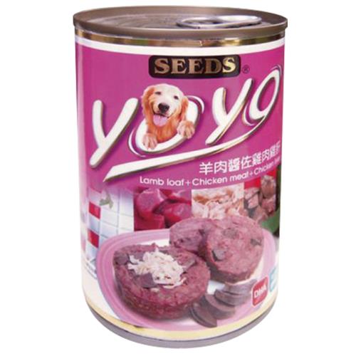 Seeds 聖萊西-yoyo愛犬機能餐罐-羊肉醬佐雞肉雞肝(375gX24罐)