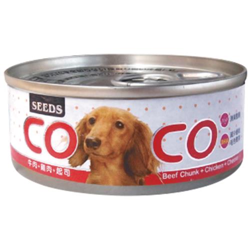 Seeds 聖萊西-COCO愛犬機能營養餐罐-牛肉+雞肉+起司(80gX24罐)