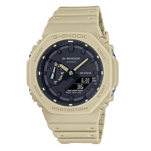 CASIO 卡西歐】G-SHOCK 雙顯男錶樹脂錶帶LED 防水200米GA-2100(GA-2100