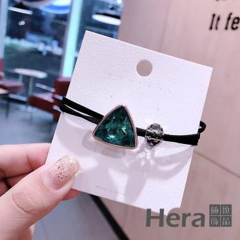 【Hera 赫拉】韓國網紅簡約三角水晶象皮圈 H111031408