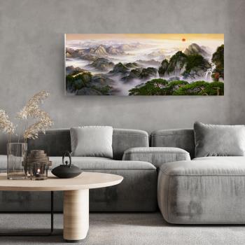 御畫房 黃山雲海 國家一級畫師手繪油畫60×120cm