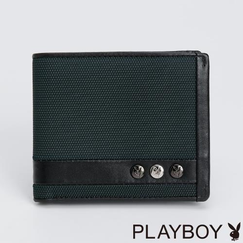 PLAYBOY - 基本短夾  Steel系列 - 藍色