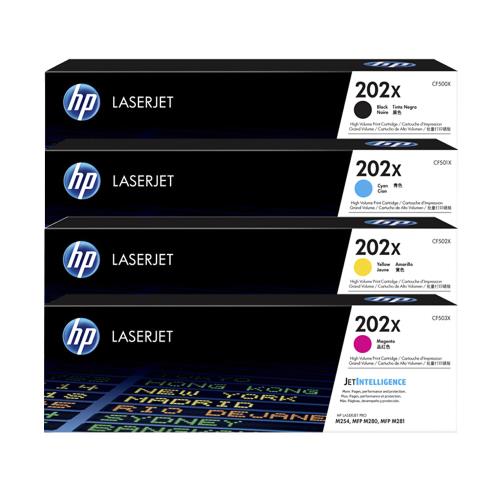 HP CF500X+CF501X+CF502X+CF503X(202X) 四色高容量優惠組 原廠碳粉匣 適用M254dw / M281fdw