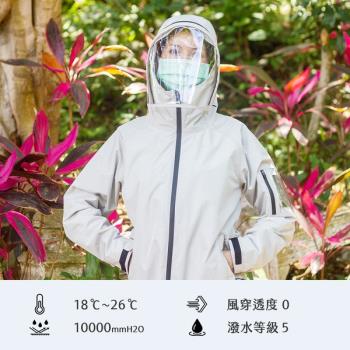 機能防風防水防飛沫防護衝鋒衣(含防護面罩)｜ SW1018