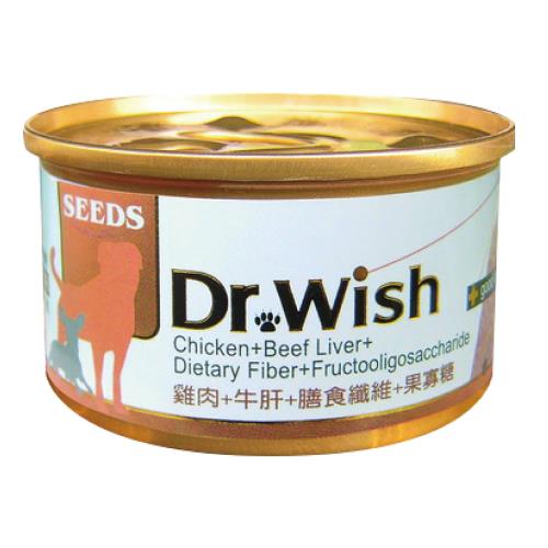 Seeds 聖萊西-Dr Wish愛犬調整配方營養食-雞肉+牛肝+膳食纖維+果寡糖(85gX24罐)