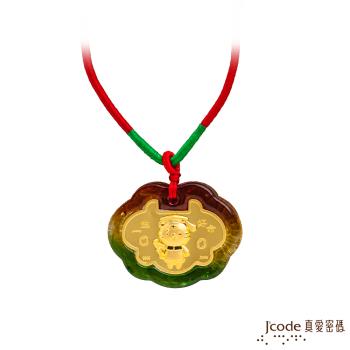 Jcode 真愛密碼金飾 博士虎黃金彌月木盒-0.1錢