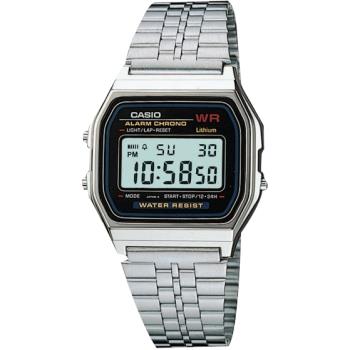 【CASIO 卡西歐】日系-復古電子錶 不銹鋼錶帶 白麵 生活防水 (A159WA-N1DF)