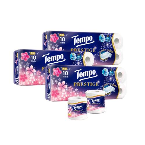 Tempo 閃鑽四層捲筒衛生紙-櫻花限量版(10捲/1袋)