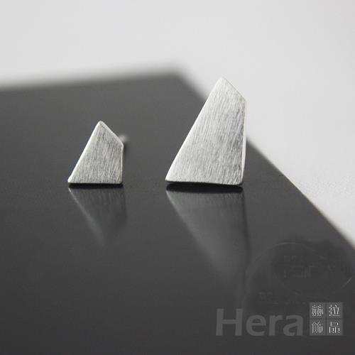 【Hera 赫拉】925銀日韓個性拉絲不規則多邊形耳釘 H111032303