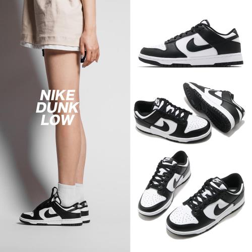 Nike Nike 休閒鞋Dunk Low GS 白黑熊貓低筒經典款女鞋大童鞋CW1590-100