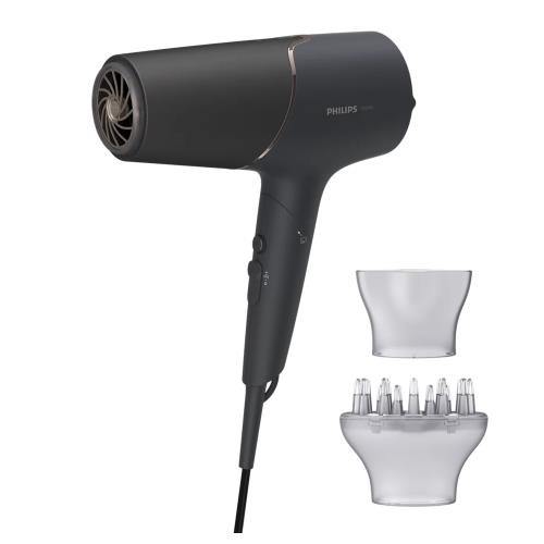 送3%樂透金【Philips飛利浦】BHD538/21智能護髮礦物負離子吹風機(霧黑金)|PHILIPS飛利浦