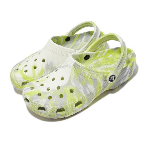 Crocs 布希鞋 Classic Marbled Clog 黃 灰白 大理石紋 男女鞋 洞洞鞋 卡駱馳 2068671FJ [ACS 跨運動]