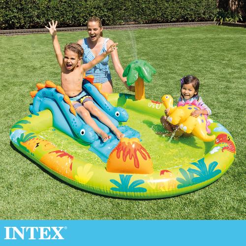 INTEX 可愛恐龍樂園戲水池191x152x58x深23cm(143L)適用2歲+ (57166NP)