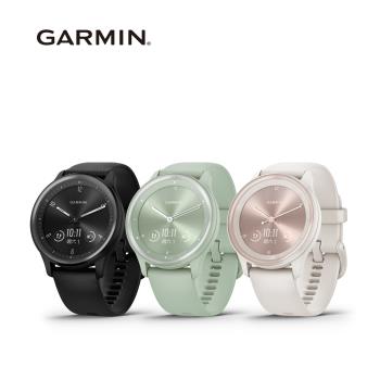  Garmin vivomove Sport 智慧手錶，結合時尚設計與運動功能，支援心率偵測、GPS 定位、防潑水及游泳防水，適合路跑、腳踏車、游泳與室內運動。內建睡眠監測、久坐提醒，並可接收簡訊、Email 及社群訊息通知。相容 iOS 與 Android 系統，銀幕尺寸 2 吋以下，待機時間 1-7 天，尺寸 40x40x11.0mm，錶殼 40mm。顏色選擇：爵士黑、靈魂白、鄉村綠、古典棕。Garmin 官方保證品質，享有七天猶豫期權益。 