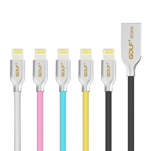 GOLF USB 2.0 轉  8Pin/MICRO USB 鋅合金多彩細線(1M)