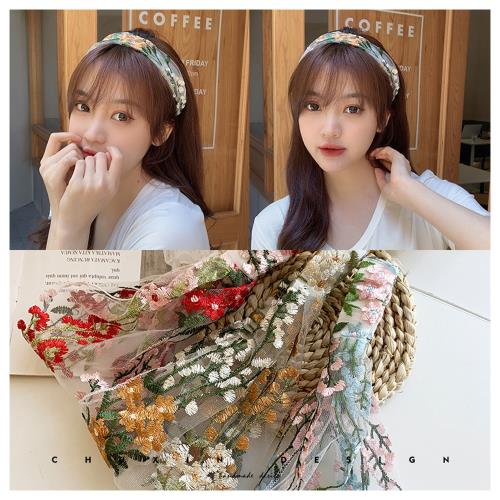 梨花HaNA 法式小清新．復古花朵春日油畫少女髮帶