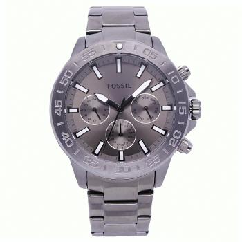 FOSSIL 美國最受歡迎頂尖運動時尚三眼計時腕錶-鐵灰-BQ2491