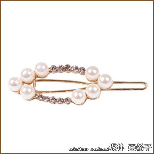 『坂井．亞希子』日雜熱銷甜美氣質珍珠造型髮邊夾