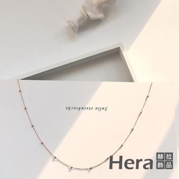【Hera 赫拉】纖細間隔小珠鎖骨鏈短款頸鏈 H111030105