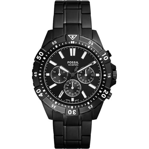 FOSSIL Garrett 美式運動計時手錶-黑/44mm (FS5773)