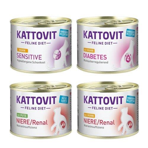 (下單數量2+贈寵物零食*1)德國KATTOVIT康特維-德國貓咪處方罐系列185gX12入