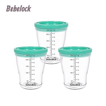 BeBeLock 防漏儲存杯(3入/240ml)薄荷綠