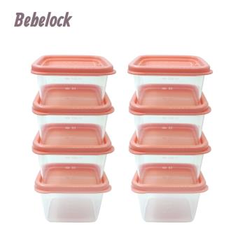 BeBeLock 吸蓋儲存盒(8個/120ml) 蜜桃粉