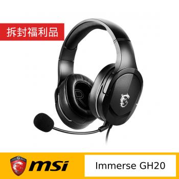 (拆封福利品) MSI 微星 Immerse GH20 耳罩式電競耳機