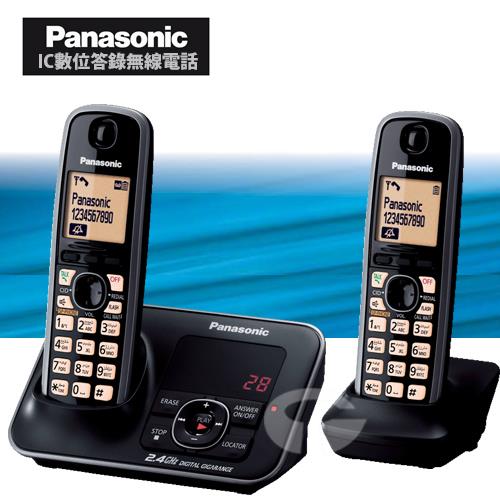 Panasonic 松下國際牌2.4GHz數位答錄無線電話 KX-TG3721+1 (曜石黑)