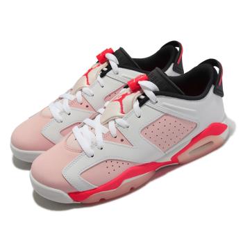 Nike 休閒鞋 Air Jordan 6 Retro Low GS 大童 女鞋 泡泡糖粉 喬丹 AJ6 768878-102 [ACS 跨運動]