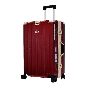 (福利品出清) FILA 25吋碳纖維飾紋系列鋁框行李箱-顏色任選