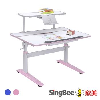 LeTaHo喜學兒 SBD-501手搖升降雙板桌+80上層板(兒童書桌椅學習桌椅成長桌椅組)