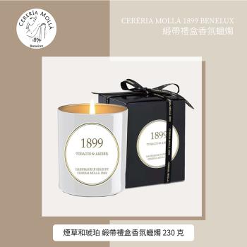 【Cereria Molla 1899】煙草和琥珀 緞帶禮盒香氛蠟燭 230克