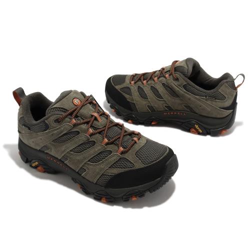 Merrell 登山鞋Moab 3 GTX Wide 男鞋寬楦綠黑防水支撐戶外vibram