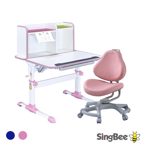 【SingBee欣美】 寬90cm SBD-505 智能小博士雙板桌+168椅(書桌 兒童書桌 升降桌)