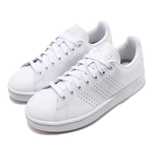 Adidas 休閒鞋 Advantage 白 小白鞋 後跟炫彩 愛迪達 Neo 女鞋 百搭款 EE9690 [ACS 跨運動]