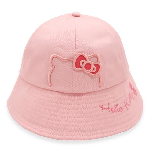 Hello Kitty 凱蒂貓, Hello Kitty櫻花立體刺繡圖樣粉紅色親子漁夫帽