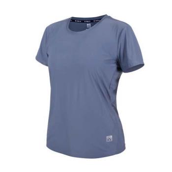 FIRESTAR 女彈性圓領短袖T恤-慢跑 路跑 涼感 運動 上衣 反光
