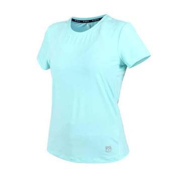 FIRESTAR 女彈性圓領短袖T恤-慢跑 路跑 涼感 運動 上衣 反光