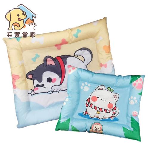 (毛寶當家)冷凝涼感萌萌窩56*45cm  M號萌貓 貓狗冰窩 人寵可用 涼墊 狗窩 貓床